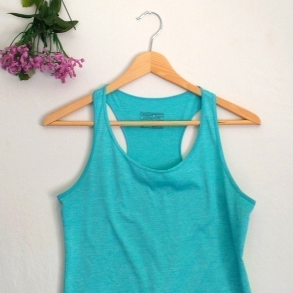 Patagonia Capilene Baselayer Daily Racerback Tank Top Size XS Blue Turquoise - Picture 3 of 6